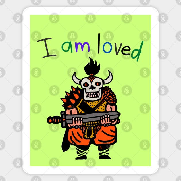 I Am Loved Samurai Warrior Sticker by AlmostMaybeNever